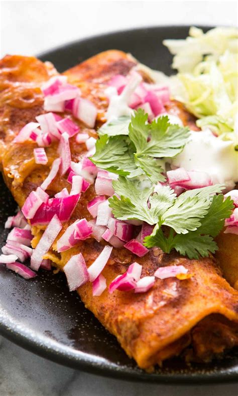 red-chili-chicken-enchiladas-recipe-simply image