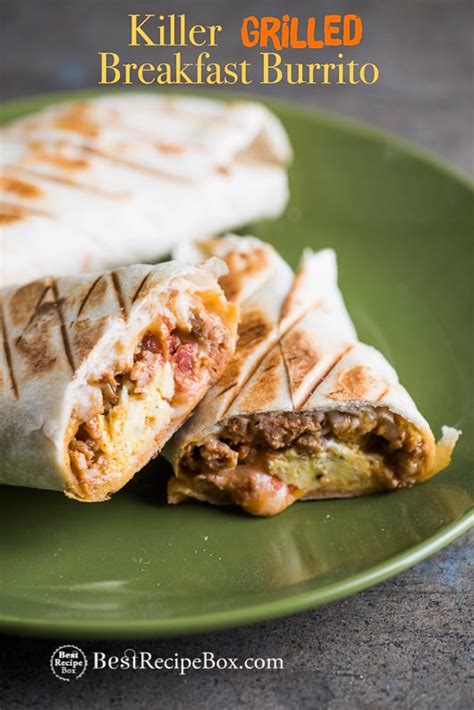 grilled-breakfast-burritos-recipe-with-sausage-egg-bacon image