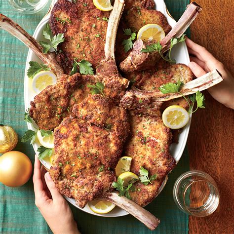 veal-chops-milanese-with-lemon-and-herbs image
