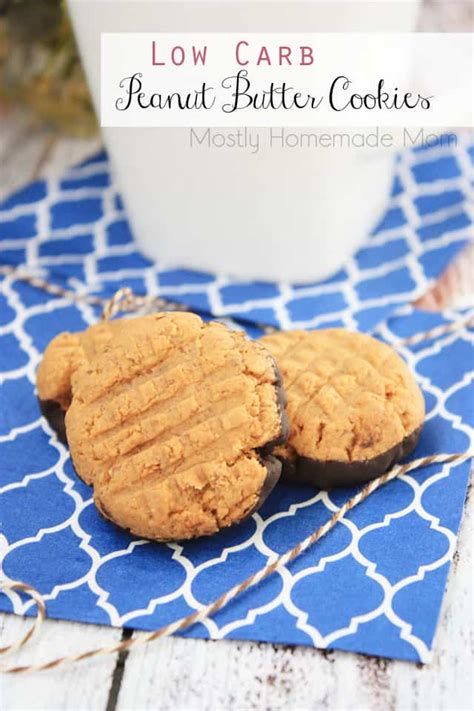 low-carb-peanut-butter-cookies-mostly-homemade-mom image