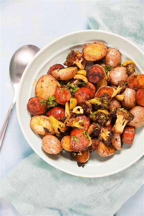sheet-pan-spanish-style-potatoes-with-chorizo-whole-30 image