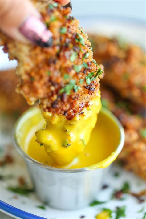 honey-mustard-chicken-fingers-damn-delicious image