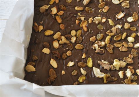 dark-chocolate-nutella-fudge-recipe-with-fruit-nuts image
