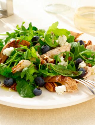grilled-chicken-salad-with-fresh-blueberries-pecans image