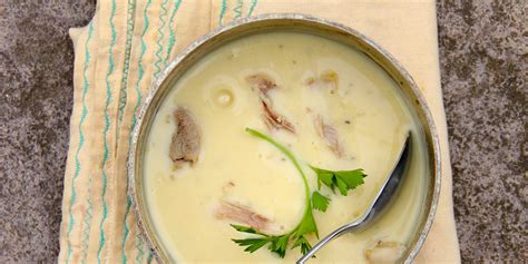 creamy-turkey-soup-recipe-ian-knauer-food-wine image