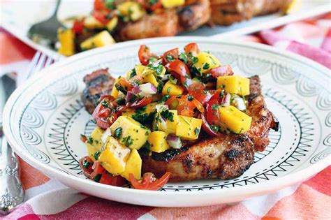 the-best-grilled-pork-chops-with-mango-salsa image
