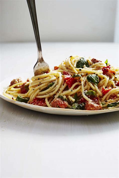 mario-batalis-tomato-and-chorizo-spaghetti-recipe-for image