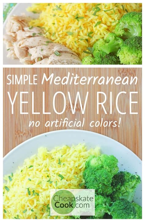 simple-mediterranean-yellow-rice-cheapskate-cook image
