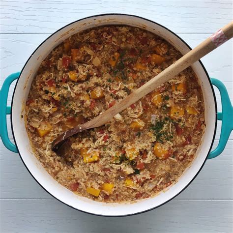 chicken-quinoa-stew-with-butternut-squash-thespeckledpumpkin image