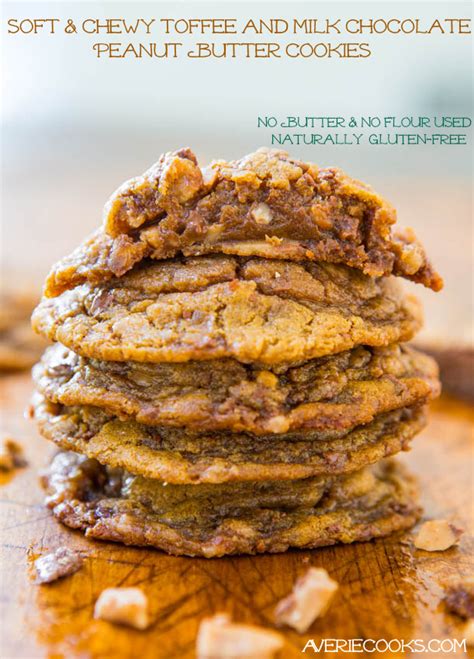 chewy-peanut-butter-toffee-bit-cookies-averie-cooks image