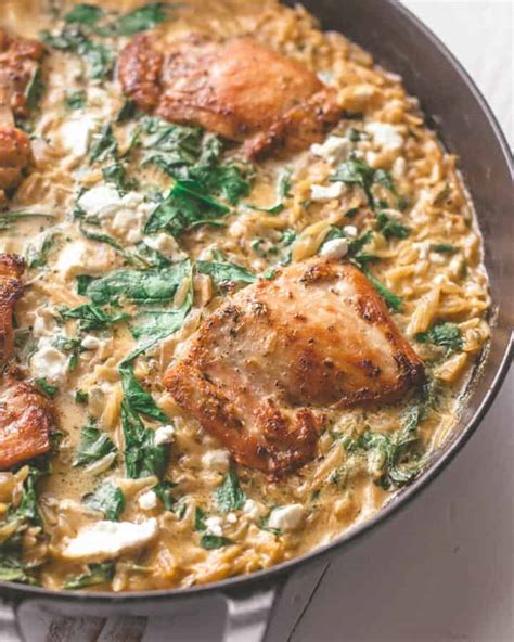 one-pan-chicken-and-orzo-with-spinach-inquiring-chef image