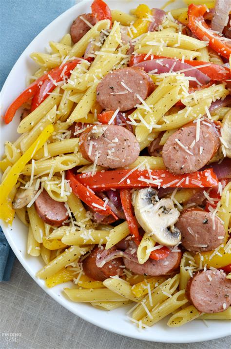 smoked-sausage-penne-pasta-finding-zest image