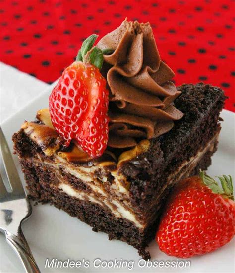 cheesecake-swirled-chocolate-cake-mindees-cooking image