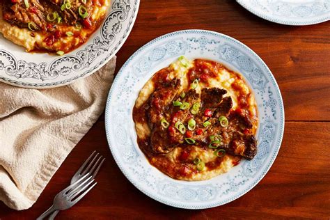 grillades-and-cheesy-grits-recipe-food-wine image