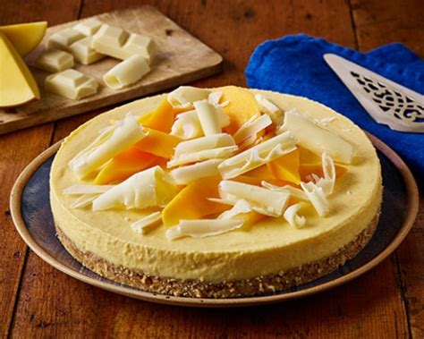 mango-and-white-chocolate-no-bake-cheesecake image