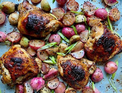 sheet-pan-miso-chicken-with-radishes-and-lime image