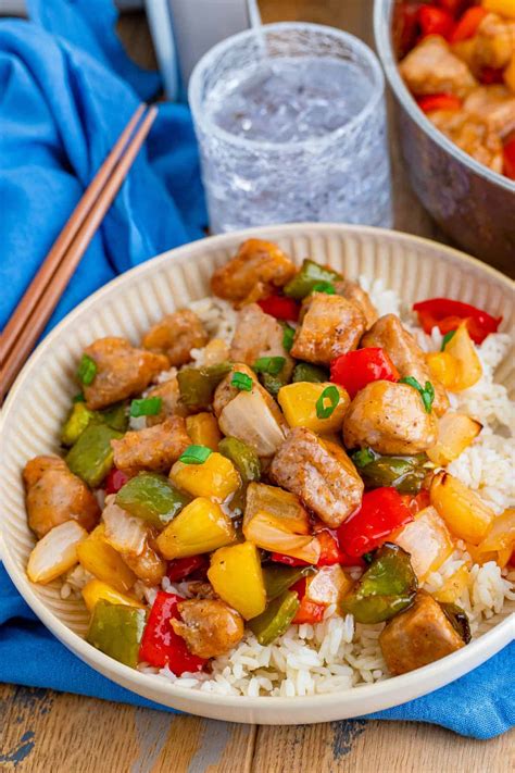 air-fryer-sweet-and-sour-pork-fork-to-spoon image