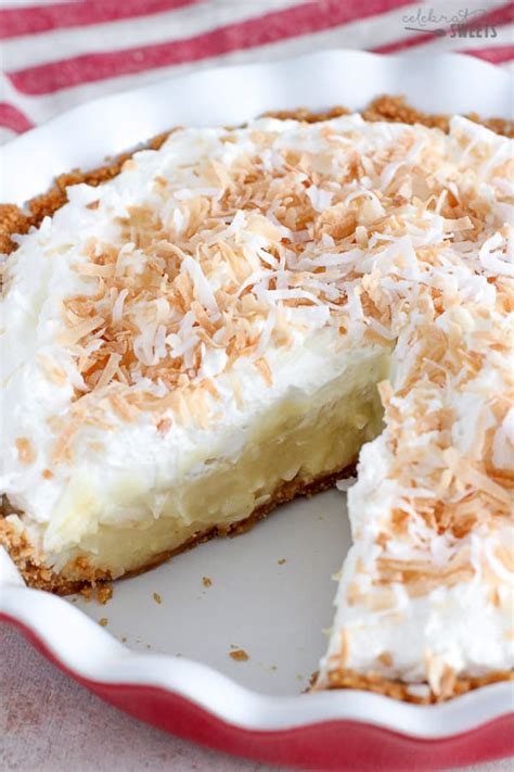 coconut-cream-pie-with-graham-cracker-crust image
