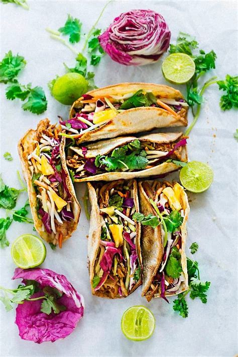 tropical-bahn-mi-tacos-pulled-pork-tacos image