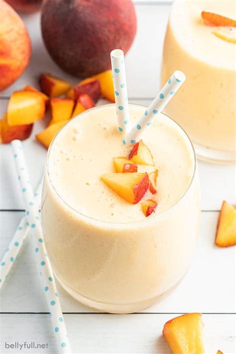 4-ingredient-creamy-peach-smoothie-recipe-belly-full image