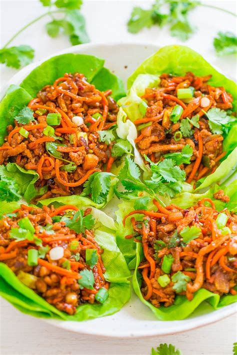 thai-chicken-lettuce-wraps-averie-cooks image