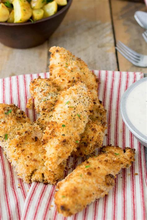 baked-chicken-tenders-with-buffalo-blue-cheese-sauce image