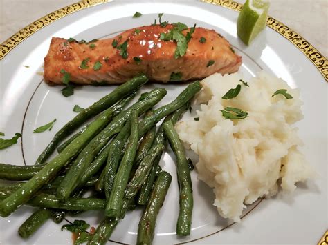 fish-for-dinner-maple-miso-glazed-salmon-with-green image