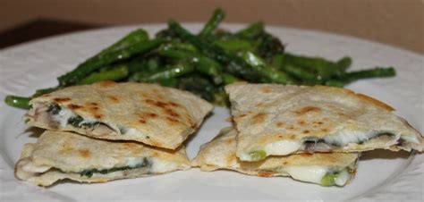 spinach-and-mushroom-quesadillas image