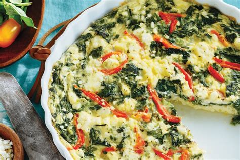 spinach-roasted-red-pepper-crustless-quiche image