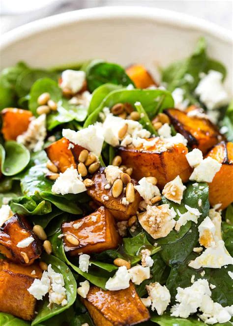 roast-pumpkin-spinach-and-feta-salad-recipetin-eats image