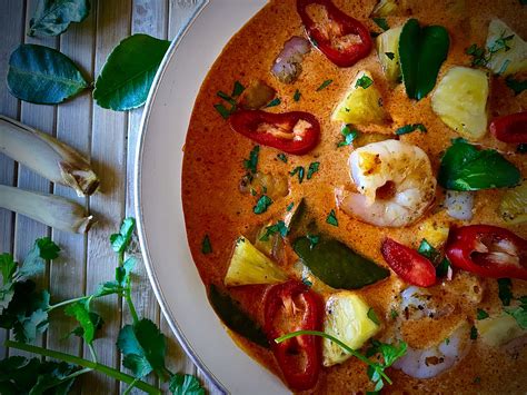 thai-food-made-easy-pineapple-and-prawn-curry image