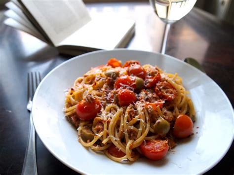 tomato-chili-tuna-spaghetti-recipe-on-food52 image