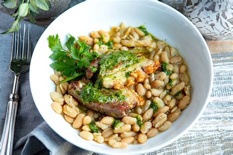 pork-belly-with-cannellini-beans-italian-food-forever image
