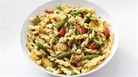 gemelli-with-pesto-potatoes-and-green-beans image