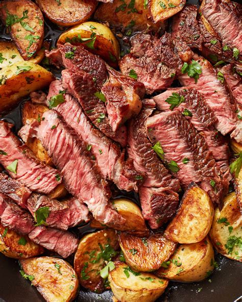 garlic-butter-steak-and-potatoes-kitchn image