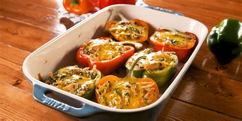 best-creamy-chicken-stuffed-peppers-recipe-how-to image
