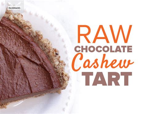 raw-chocolate-cashew-tart-recipe-paleo-no-bake image