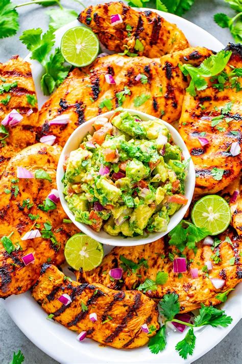 grilled-lime-cilantro-chicken-with-guacamole-averie image