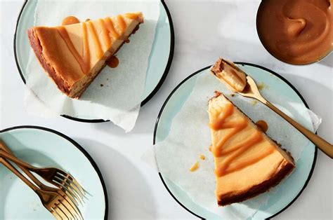 caramel-pecan-cheesecake-recipe-king-arthur-baking image
