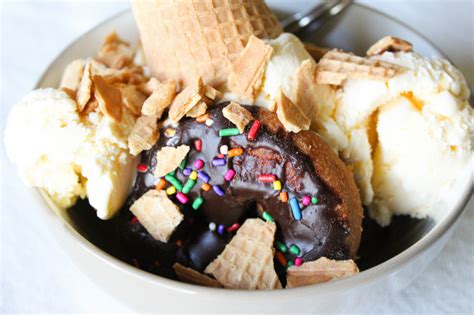 doughnut-sugar-cone-ice-cream-sundae-homemade image