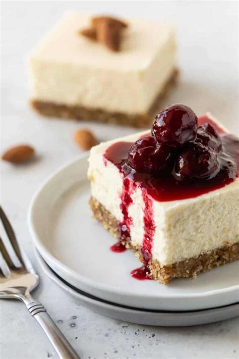 gluten-free-cherry-almond-cheesecake-bars-garnish image
