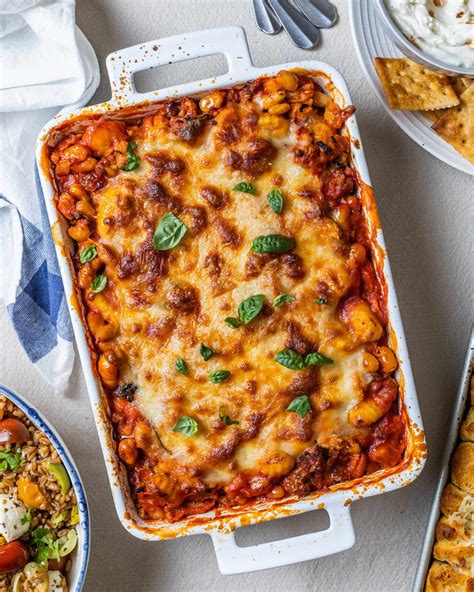 gnocchi-lasagna-with-spinach-white-beans-and-sausage image