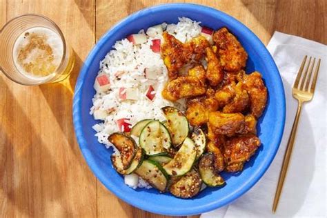 crispy-curry-chicken-with-sauted-zucchini image