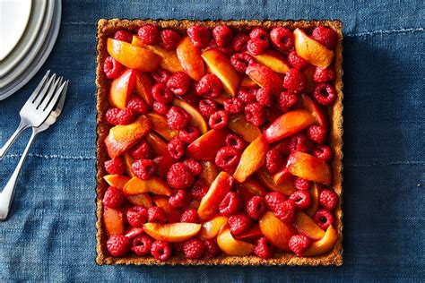 roasted-raspberry-peach-tart-recipe-on-food52 image
