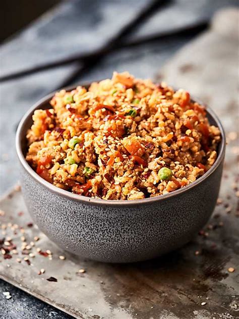 ground-turkey-fried-rice-recipe-w-brown-rice-15-min-healthy image