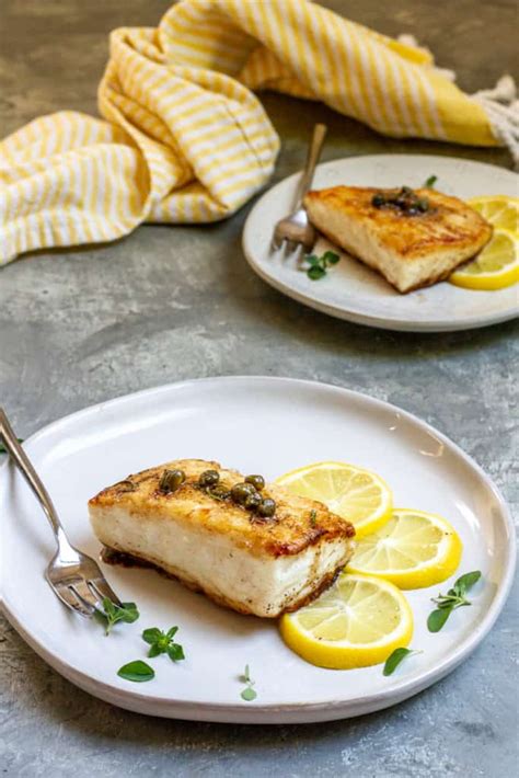 pan-seared-halibut-with-lemon-caper-sauce image