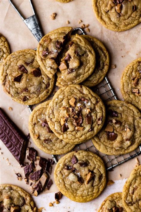 brown-butter-heath-bar-cookies-modern-farmhouse-eats image