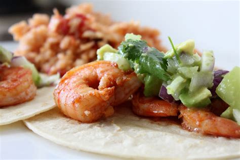 chipotle-shrimp-tacos-with-avocado-salsa-verde image