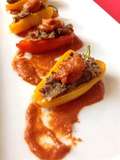 beef-and-orzo-stuffed-peppers-peta image