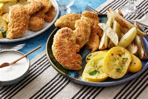 crispy-chicken-tenders-with-roasted-potatoes image
